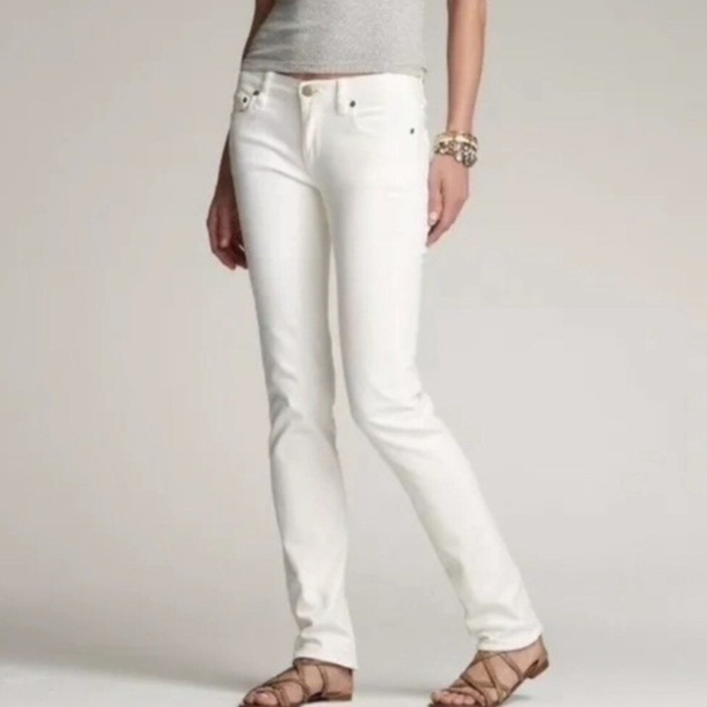 J.Crew Jeans Matchstick Slim Straight White Womens‎ 25 Short Style 59425 Stretch